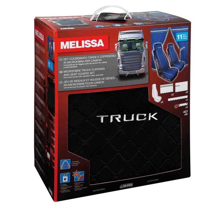 98644-C-01.JPG Melissa Set Tende E Coprisedili In Microfibra Per Camion Nero Tende Tende