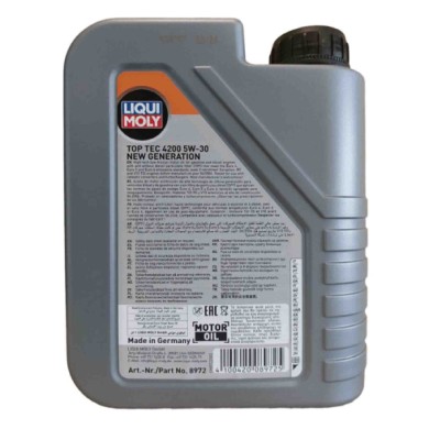 8972_4.jpg Liqui Moly 8972 Top Tec 4200 5w30 2 Litri Olio Motore Benzina E Diesel