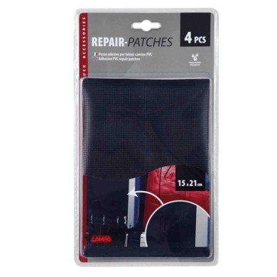98721-S-01.JPG Set 4 Pezze Adesive Per Teloni Camion Nero Carrozzeria