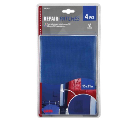 98722-S-01.JPG Set 4 Pezze Adesive Per Teloni Camion Blu Carrozzeria