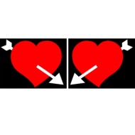 Spell It Led Coppia Emblemi 24v Cuore Spell It Led Decorazioni Luminose