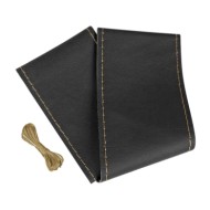 98887-S-02.JPG Premium Truck Coprivolante In Pelle M Ø 44/46 Cm Nero/beige Coprivolanti Da Cucire In Vera Pelle Coprivolanti Da 