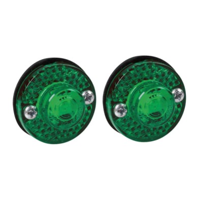 98925-A-01.JPG Coppia Luci Ingombro A 1 Led 24v Verde Montaggio In Superficie Luci Perimetrali