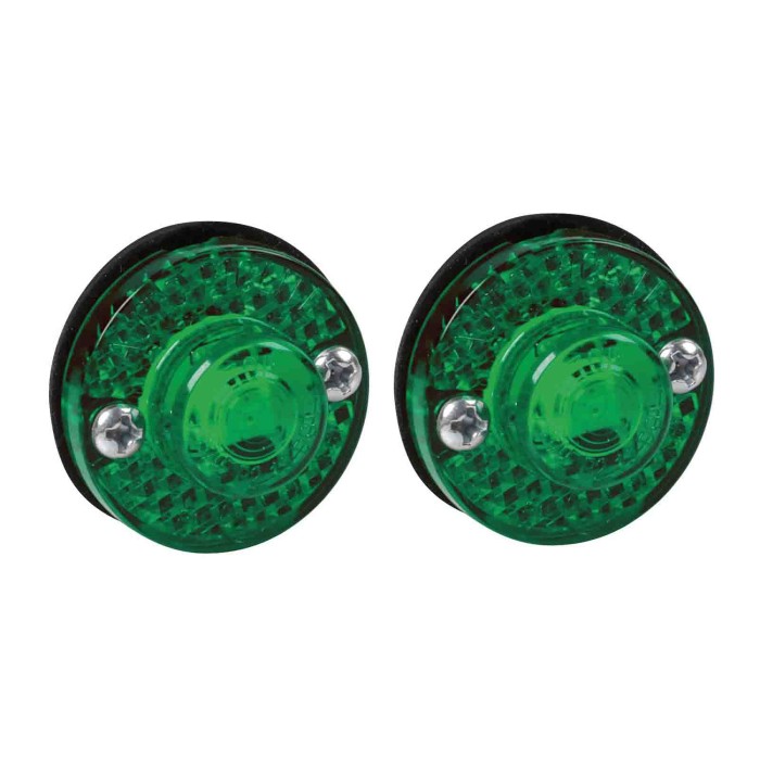 98925-A-01.JPG Coppia Luci Ingombro A 1 Led 24v Verde Montaggio In Superficie Luci Perimetrali