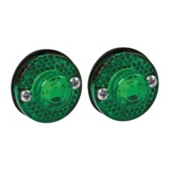 Coppia Luci Ingombro A 1 Led 24v Verde Montaggio In Superficie Luci Perimetrali