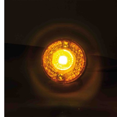 98928-S-01.JPG Coppia Luci Ingombro A 1 Led 24v Arancio Montaggio In Superficie Luci Perimetrali
