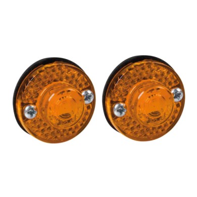 98928-A-04.JPG Coppia Luci Ingombro A 1 Led 24v Arancio Montaggio In Superficie Luci Perimetrali