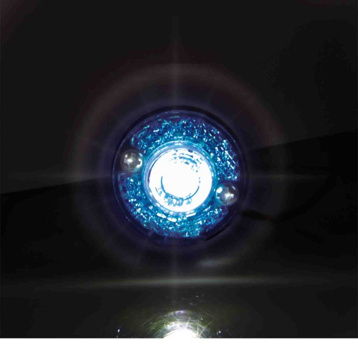 98929-S-01.JPG Coppia Luci Ingombro A 1 Led 24v Blu Montaggio In Superficie Luci Perimetrali