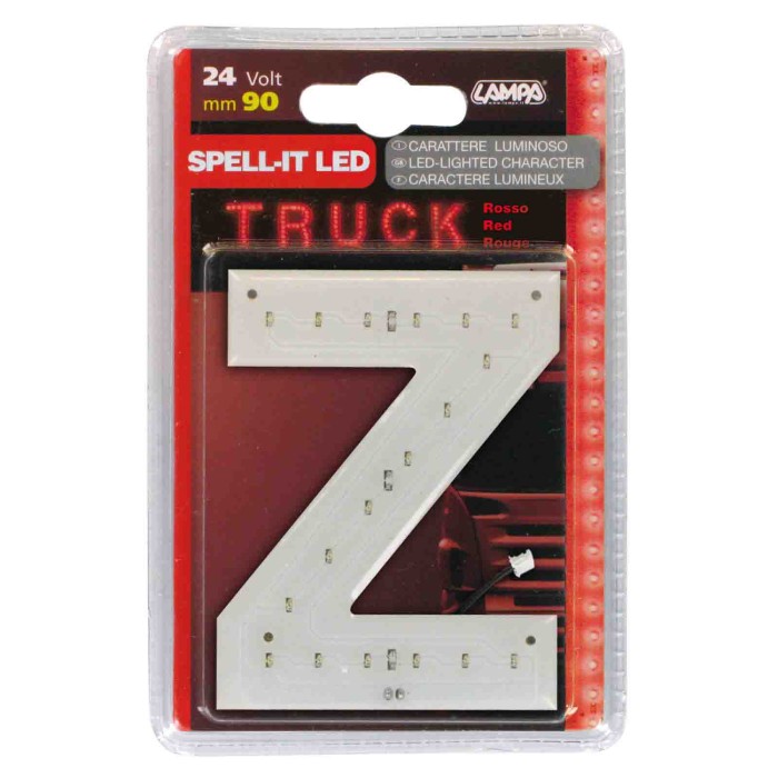 98955-S-01.JPG Spell It Led 90 Mm 24v Rosso Z Spell It Led Decorazioni Luminose