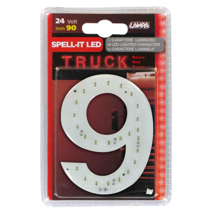 98964-S-01.JPG Spell It Led 90 Mm 24v Rosso 9 Spell It Led Decorazioni Luminose