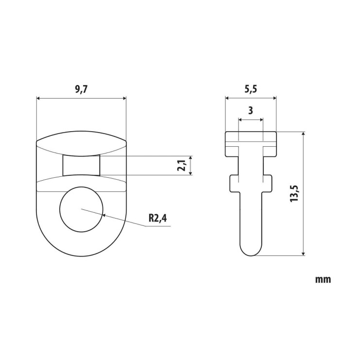 99003-D-02.JPG Scorrevoli Per Binari G 8 25 Pz Accessori Per Tende Camion Tende