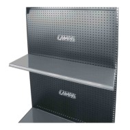 99018-S-01.JPG Ripiano Grigio Per Scaffali Lineari Forati Nero 97x31 Cm Accessori Per Scaffali Forati Accessori Scaffali