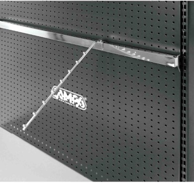 99021-S-01.JPG Appendino Inclinato 8 Pioli Cromato 40 Cm Accessori Per Barre Orizzontali Accessori Scaffali