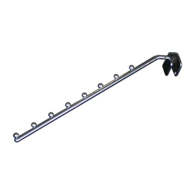 99021-A-01.JPG Appendino Inclinato 8 Pioli Cromato 40 Cm Accessori Per Barre Orizzontali Accessori Scaffali