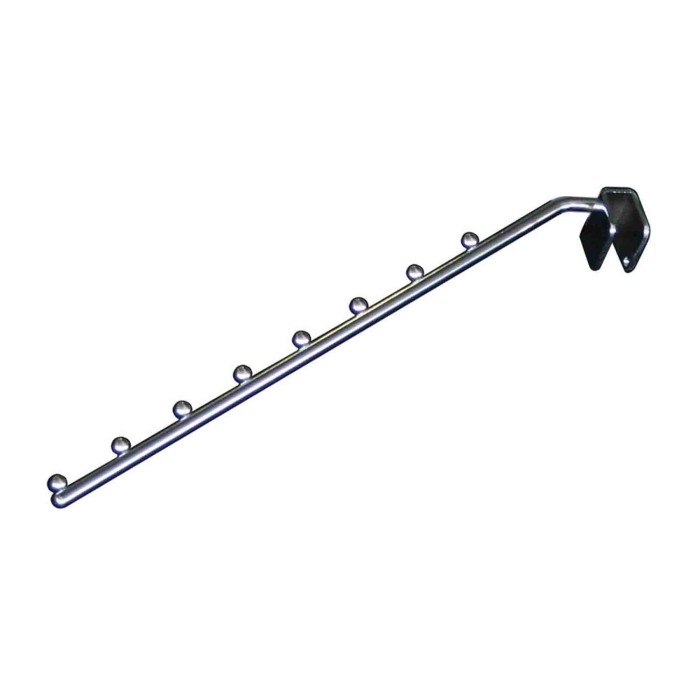 99021-A-01.JPG Appendino Inclinato 8 Pioli Cromato 40 Cm Accessori Per Barre Orizzontali Accessori Scaffali