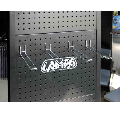 99025-S-01.JPG Gancio Sicurezza Cromato 20 Cm Accessori Per Scaffali Forati Accessori Scaffali