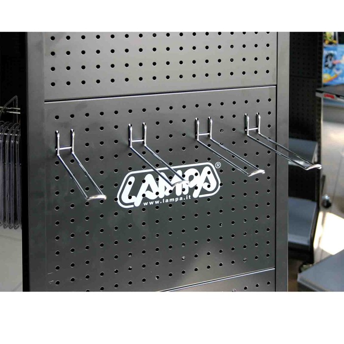 99025-S-01.JPG Gancio Sicurezza Cromato 20 Cm Accessori Per Scaffali Forati Accessori Scaffali