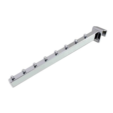 99026-A-01.JPG Appendino Inclinato 8 Pioli Rinforzato Cromato 30 Cm Accessori Per Barre Orizzontali Accessori Scaffali