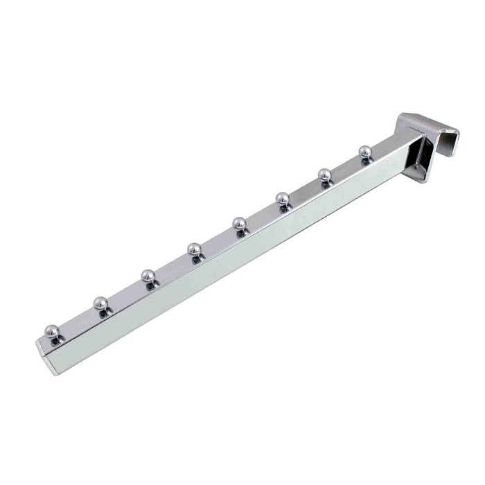 99026-A-01.JPG Appendino Inclinato 8 Pioli Rinforzato Cromato 30 Cm Accessori Per Barre Orizzontali Accessori Scaffali