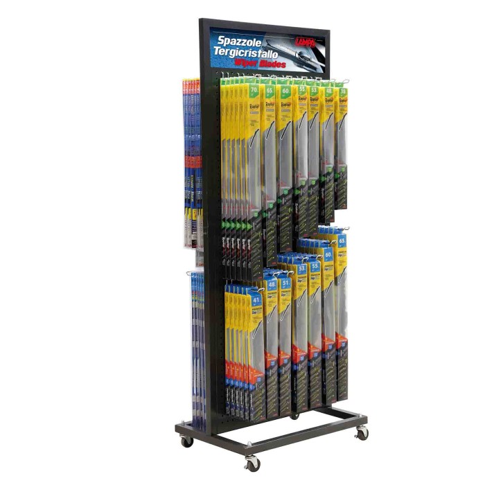 99051-S-02.JPG Carrello Espositore Con Ruote Spazzole Tergicristallo Espositori Tergi Lampa Tergicristalli