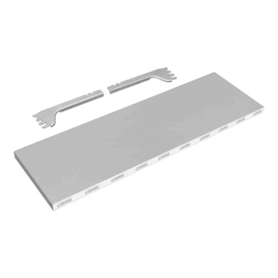 99291-S-01.JPG Ripiano Argento Per Scaffali Lineari A Doghe Argento 97x31 Cm Accessori Per Scaffali A Doghe Accessori Scaffali