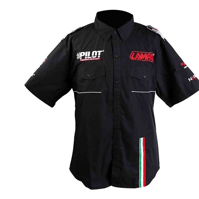 99301-S-02.JPG Camicia Manica Corta Nero S Abbigliamento Promozionale