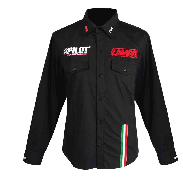 99311-S-02.JPG Camicia Manica Lunga Nero S Abbigliamento Promozionale