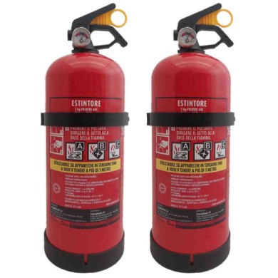 ESTINT_2KG_6.jpg Estintore 2 Kg Categoria Abc Omologato Con Supporto Da Parete Kit 2 Pezzi