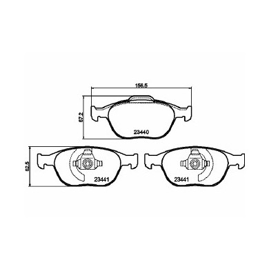 Pastiglie Freno Ford Transit Connect 1.8 16v 2002 06-2013 12 Mintex