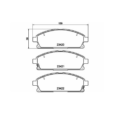 Pastiglie Freno Infiniti Q45 Ii 4.1 1997 01-2001 01 Mintex