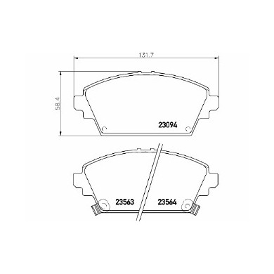 Pastiglie Freno Nissan Primera Hatchback 1.6 2002 07-2008 12 Mintex