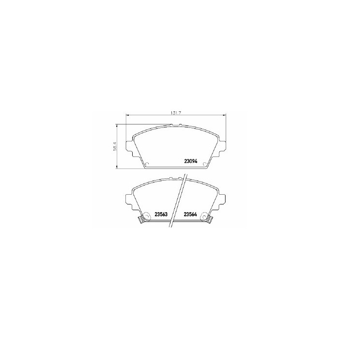Pastiglie Freno Nissan Primera Hatchback 1.6 2002 07-2008 12 Mintex