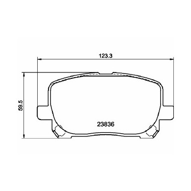 Pastiglie Freno Toyota Avensis Verso 2.4 2001 08-2007 08 Mintex