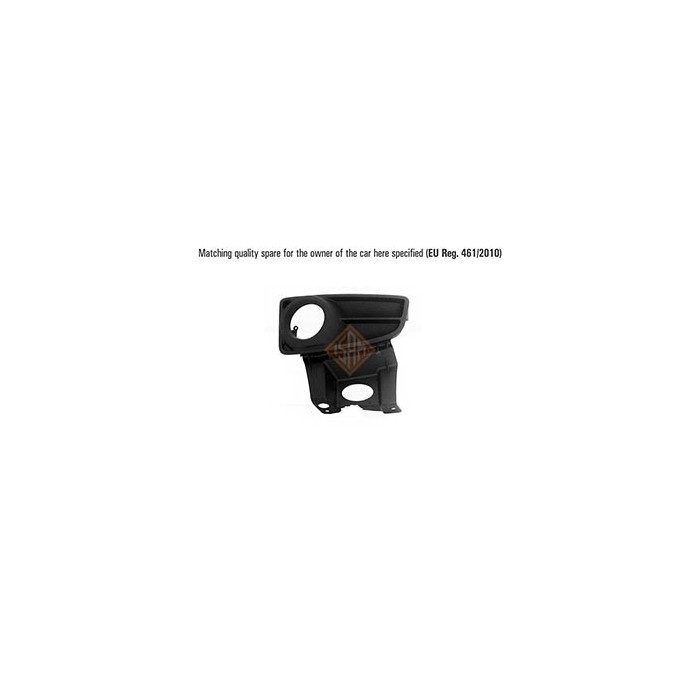 Griglia sinistra paraurti anteriore con sede fendinebbia, compatibile con FIAT PANDA dal 09/2003 al 11/2011