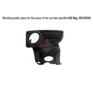 Griglia sinistra paraurti anteriore con sede fendinebbia, compatibile con FIAT PANDA dal 09/2003 al 11/2011