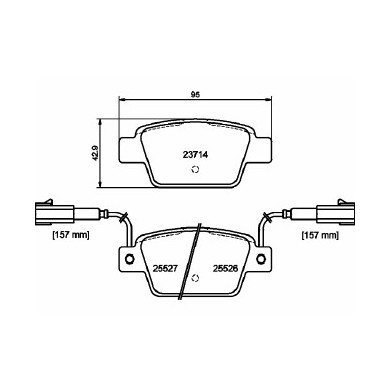 Pastiglie Freno Chrysler Delta 1.4 16v 2011 08-2014 12 Mintex