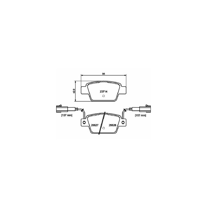 Pastiglie Freno Chrysler Delta 1.4 16v 2011 08-2014 12 Mintex