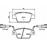 Pastiglie Freno Chrysler Delta 1.4 16v 2011 08-2014 12 Mintex