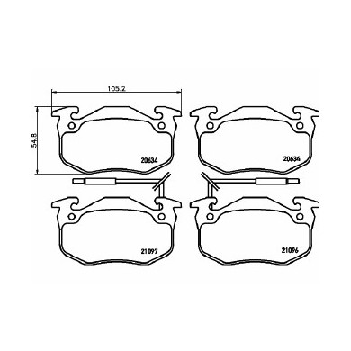 Pastiglie Freno Renault Super 5 1.1 1986 01-1995 03 Mintex