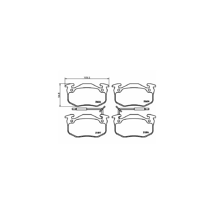 Pastiglie Freno Renault Super 5 1.1 1986 01-1995 03 Mintex