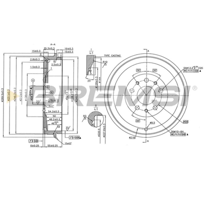 NEUTRO.jpg Kit Tamburi Freno Posteriore 94045300 FIAT DOBLO Cargo (263)