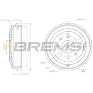 Kit Tamburi Freno Posteriore 94006400 LANCIA A 112