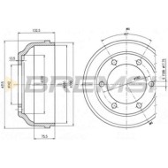 Kit Tamburi Freno Posteriore 94013300 FORD Transit Autobus Transit Furgonato Transit Pianale Piatto/Telaio Transit Tourneo