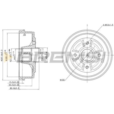 NEUTRO.jpg Kit Tamburi Freno Posteriore 94013500 RENAULT 11 (B/C37)