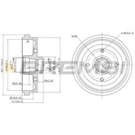 Kit Tamburi Freno Posteriore 94006600 AUDI 50 (863)