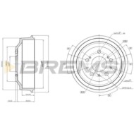 Kit Tamburi Freno Posteriore 94014600 CITROEN JUMPER I Autobus (230P)