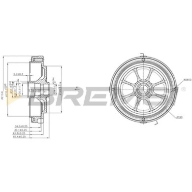 NEUTRO.jpg Kit Tamburi Freno Posteriore 14310650 FIAT 126 500 500 Station Wagon