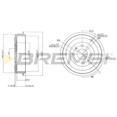 NEUTRO.jpg Kit Tamburi Freno Posteriore 94019900 ALFA ROMEO 145 (930)