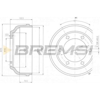 NEUTRO.jpg Kit Tamburi Freno Posteriore 94024800 FORD TRANSIT Autobus (FD FB FS FZ FC )