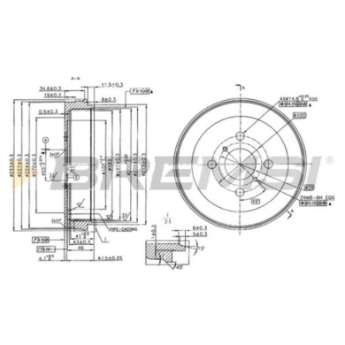 NEUTRO.jpg Kit Tamburi Freno Posteriore 94034600 TOYOTA Yaris